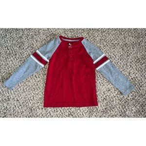 365 kids boys red long‎ sleeve shirt size 5